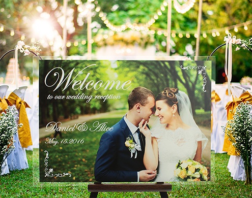 Wedding welcome sign board