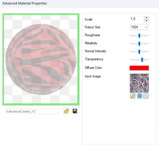 Advanced materials: transparency and diffuse colour